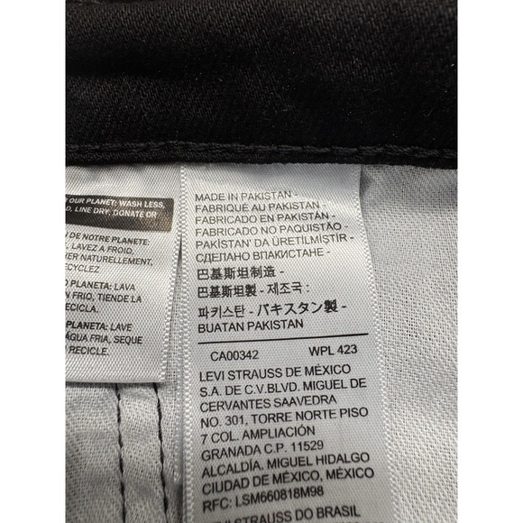 Levis 511 Slim Fit Black Denim Jeans Men's 38X30‎ Stretch - Picture 6 of 12